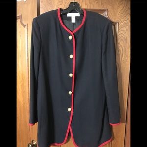 Navy Blue Red trim with Gold buttons Jacket